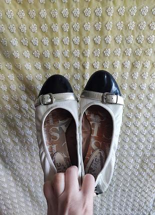 Балетки кожаные