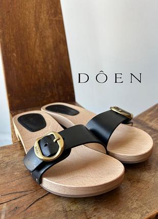 Кожаные женские шлепанцы dΩen итальялия