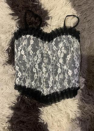 Кружевной корсет с открытой спиной s✨