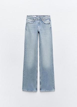 Джинси trf wide leg mid rise full length