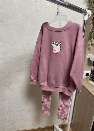 Комплект zara свитшот и леггинсы peppa pig 6 лет/116 см