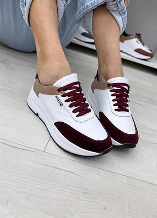 Кросівки натуральна шкіра та замша