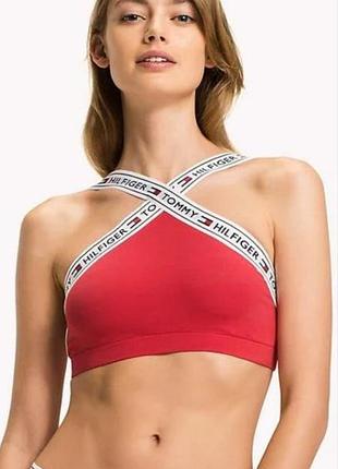 Спортивный хлопковый топ бралет tommy hilfiger.