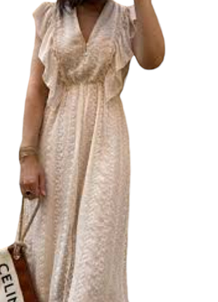 Шикарное с разрезом спереди платье 👗