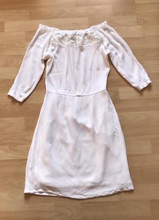 Дуже гарна біла сукня з рукавами, плаття 40/42/44