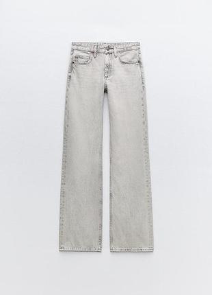Джинси trf wide leg mid rise full length 34/36