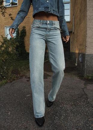 Джинси trf wide leg high waist full length zara