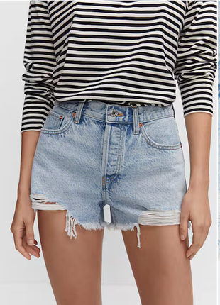 Рвані джинсові шорти mango, розмір 36 та 38