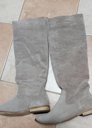 Замшевые сапожки. сапоги кожаные (замш