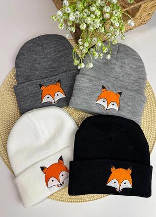 Теплая детская шапка с лисичкой – комфорт и стиль для малышей! 🦊
