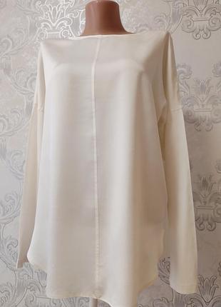 Шелк блуза белая