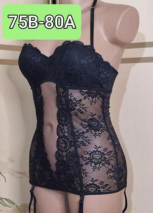 Sexi изысканный корсет с кружевом