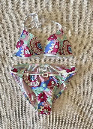 Купальник роздільний у квітковий принт