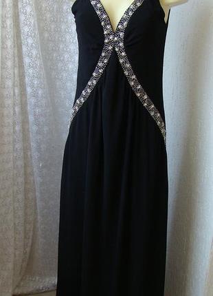 Платье вечернее в пол с бисером tfnc london р.46 7766