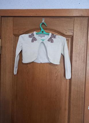 Фирменная кофта-болеро 6-7лет