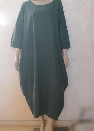 Платье туника оверсайз карманы