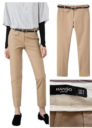 Бавовняні вкорочені штани чиноси mango chinos, p. s/m
