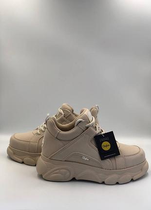 Кросівки бренду buffalo peta approved vegan 🌱 beige черевики дівчатам жіночі