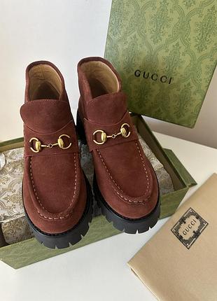 Ботинки полуботинки лоферы в стиле gucci 36