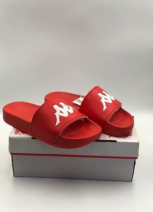 Топ продажа тапочки бренда kappa authentic adam 2 303 gado unisex red унисекс