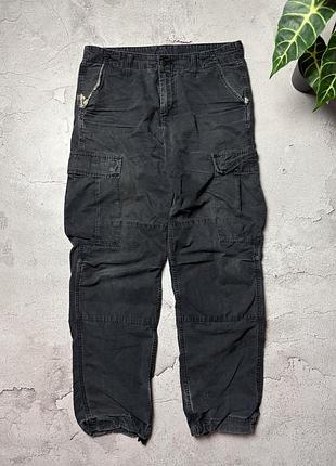 Штани карго vintage Carhartt wip cargo штаниs workwear fade black wip 32 – size m