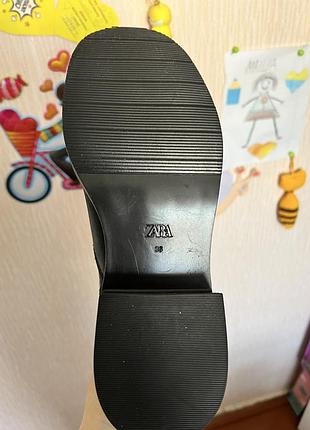 Новые кожаные сапоги zara