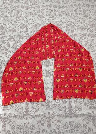 Кодело шарф шелковое сердечко сердечка codello