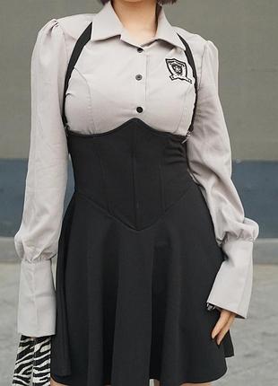 Платье-обманка мини