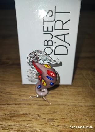 Objets dart фигурка морской конек из стекла ручной работы
