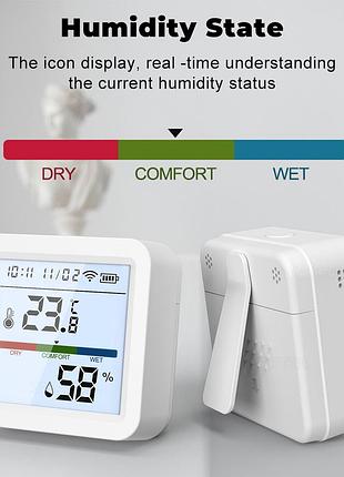Умный дом wi-fi датчик температуры и влажности tuya с подсветкой