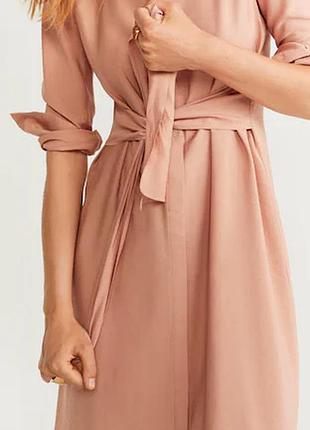 Манго миди платье рубашка .-- lacy персиковое