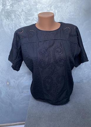 Котонновая блузка zara xs(34)