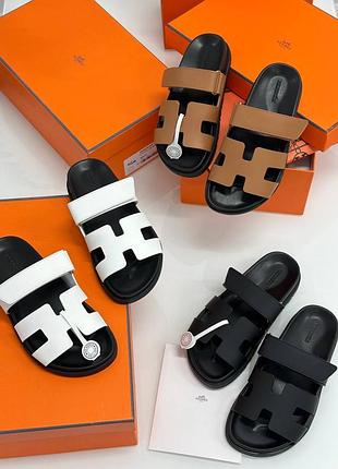 Босоніжки hermes супер якість шкіра