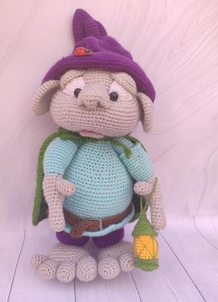 Лесной гном мефодий, мягкая игрушка хэндмейд