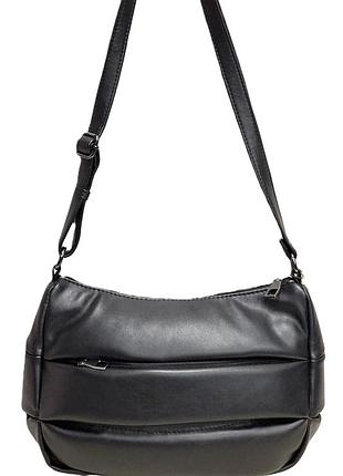 Сумка женская стильная черная молодежная 20*30*9