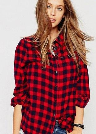 Модна байкова сорочка рубашка "zara" ❤️в клетку