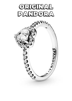 Пандора оригинал из сша 198421c01 кольцо искренние чувства серебро s925 ale нова с биркой original pandora сердце прозрачное камешки