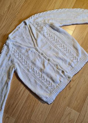 Вязаный кардиган кремового цвета