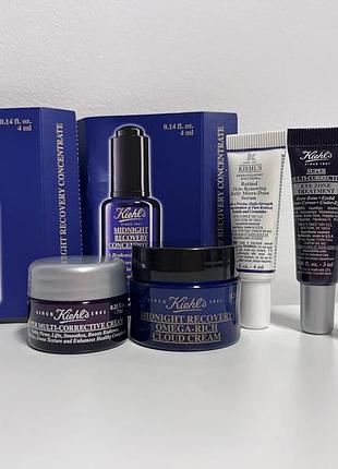 Набор kiehl's midnight recovery+super multi-corrective+retinol