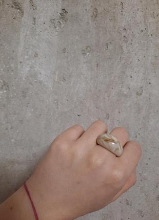 Каблучка під натуральний камінь🤎