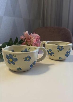 Фарфоровая инсталграмная чашка с цветами 🌸 кружка из аврора ✨