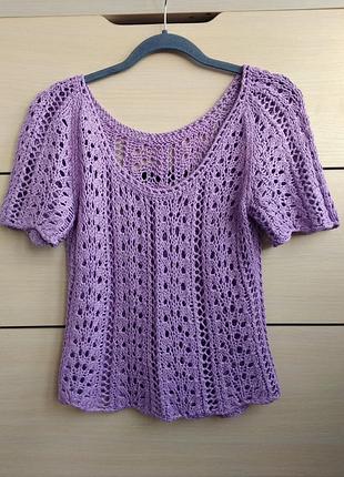 36-40р. вязаная блузка ручной работы