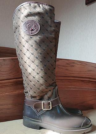Сапоги hilfiger резиновые высокие