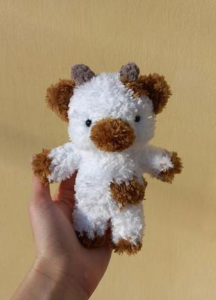 Коровка мягкая игрушка вязаная крючком, ручная работа