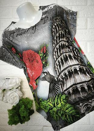 Футболка жіноча з принтом пізанської вежі