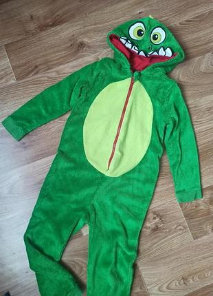 Теплая пижама ромпер кигуруми на мальчика рост 116 122