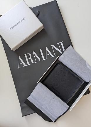 Чоловіче портмоне emporio armani | нове, оригінал, натуральна шкіра