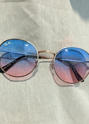 Окуляри сонцезахисні ray ban градієнт блакитно рожеві uv 400