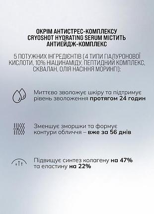 Увлажняющая сыворотка cryoshot hydrating serum instytutum,30 ml3 фото