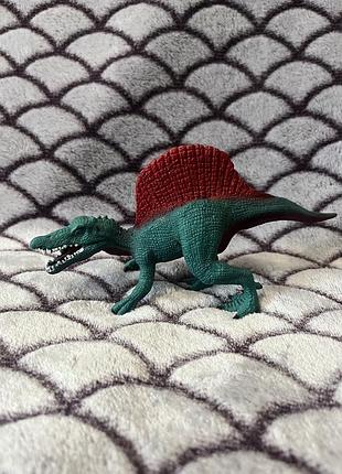 Schleich фигурка динозавр спинозавр зеленый с красным